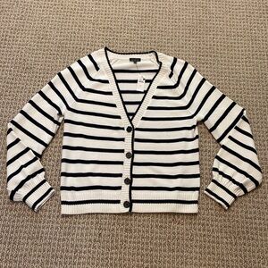 Talbots striped cardigan